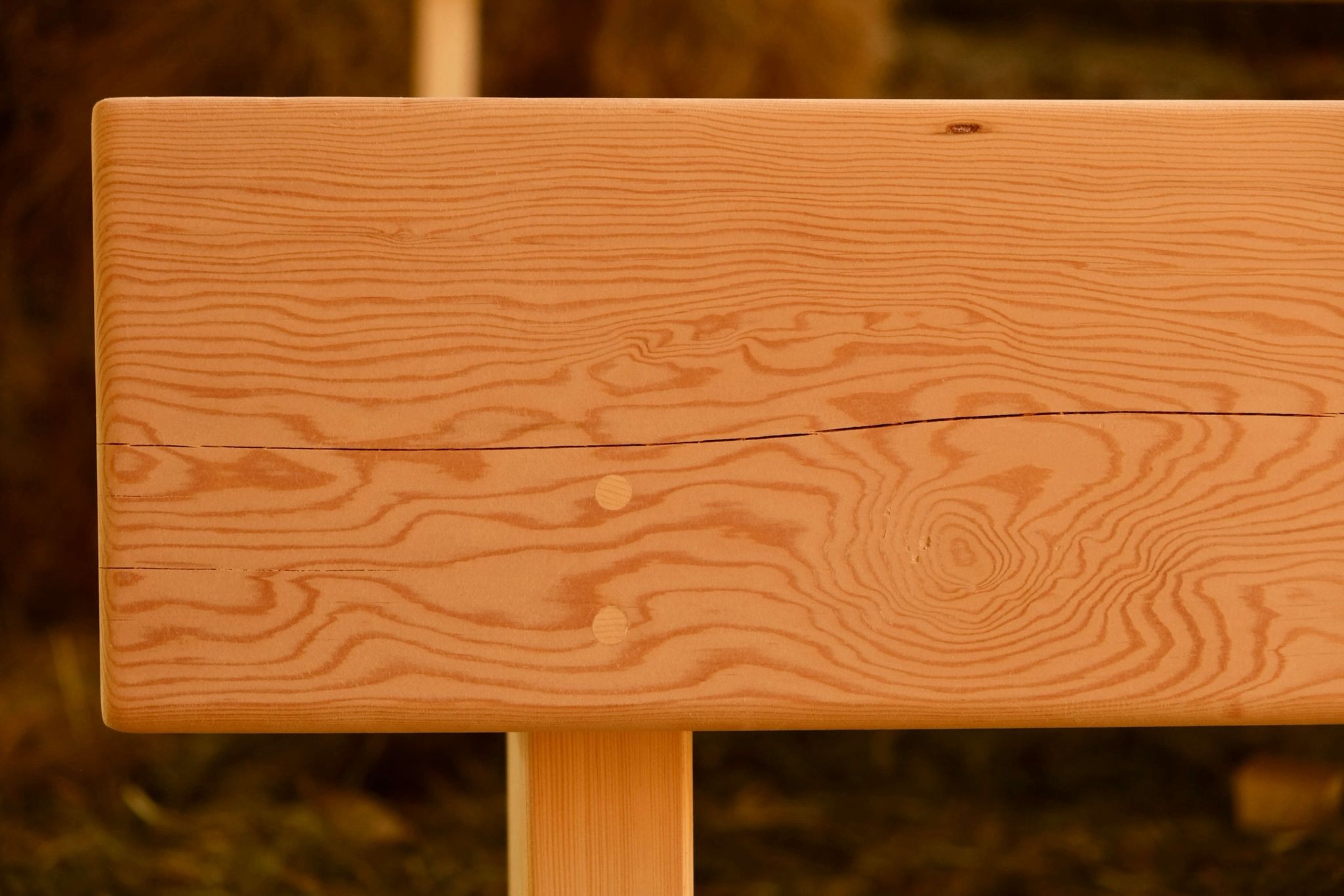 Solid Douglas fir bed frame handcrafted in British Columbia