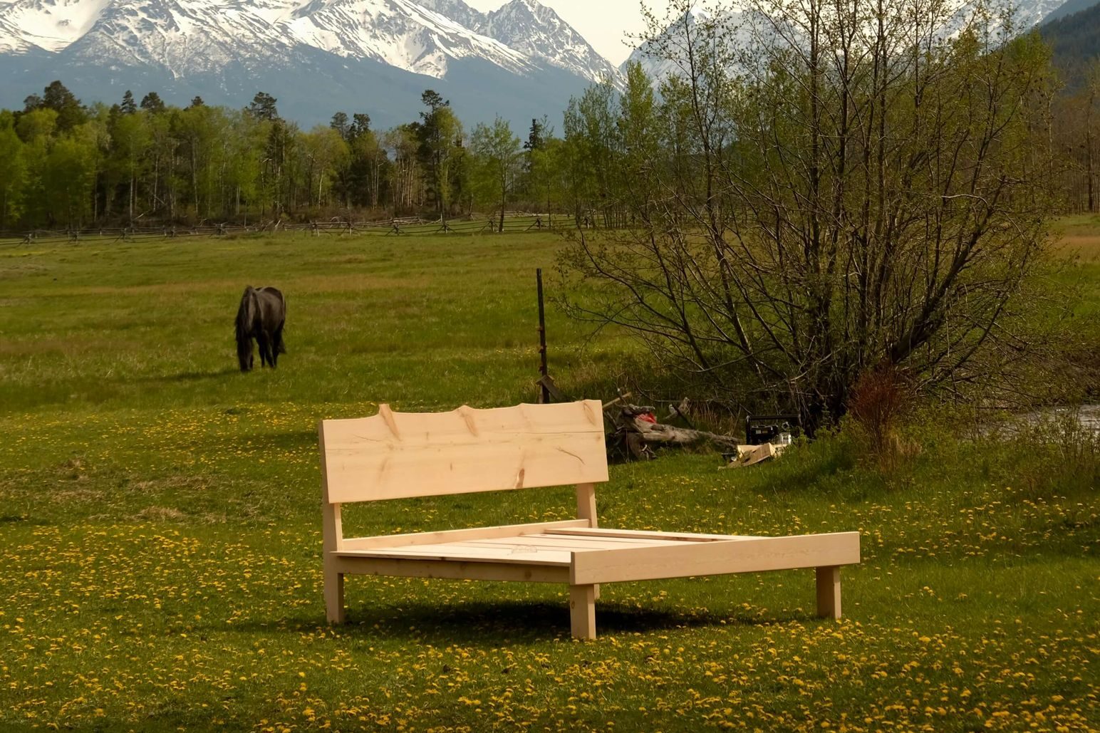 Handcrafted heirloom wood bed frame by Tatlako Studio, British Columbia